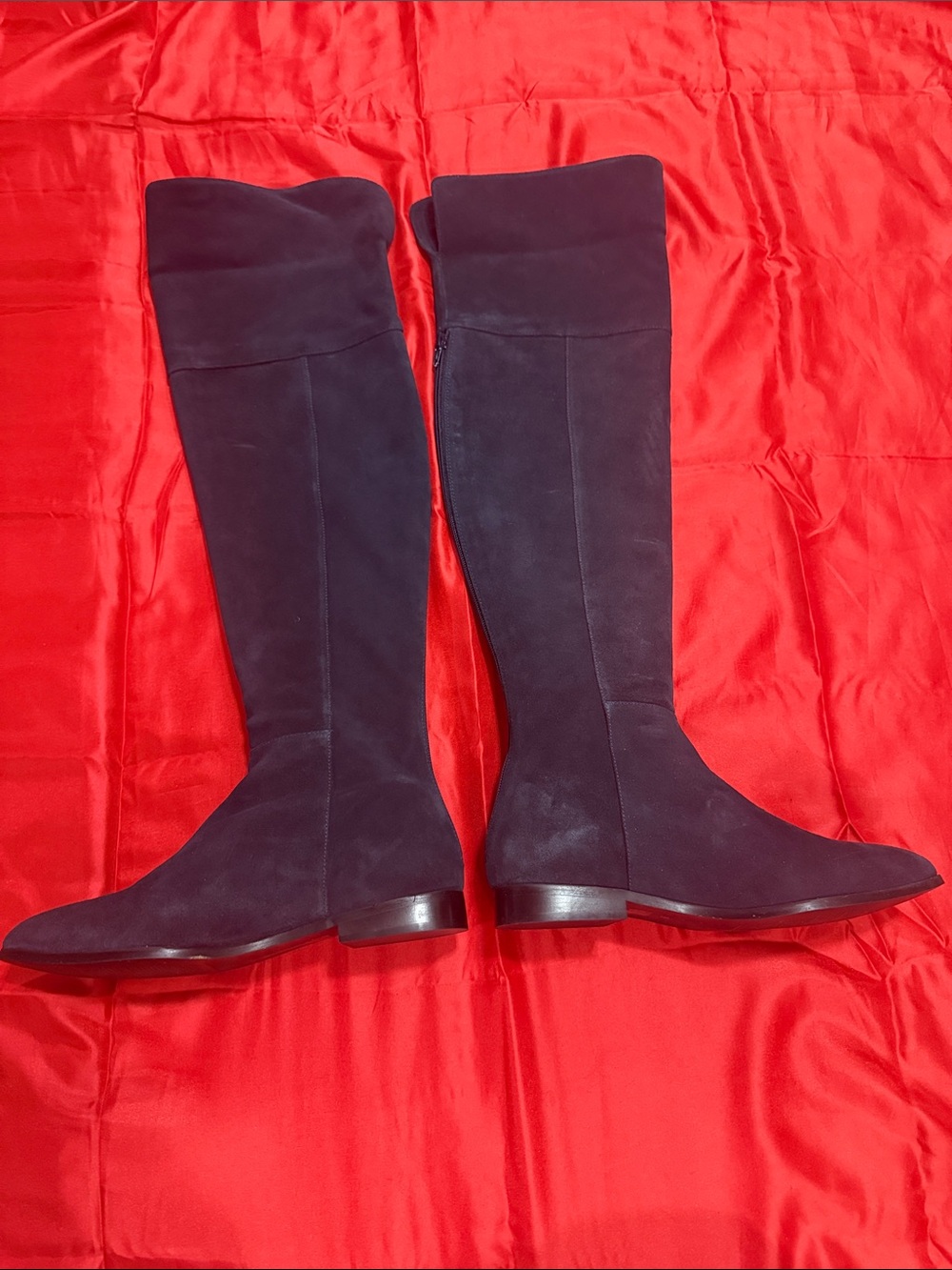 WOW Authentic Seychelles Limited Edition Navy Knee-High/Over-Knee Suede Boot